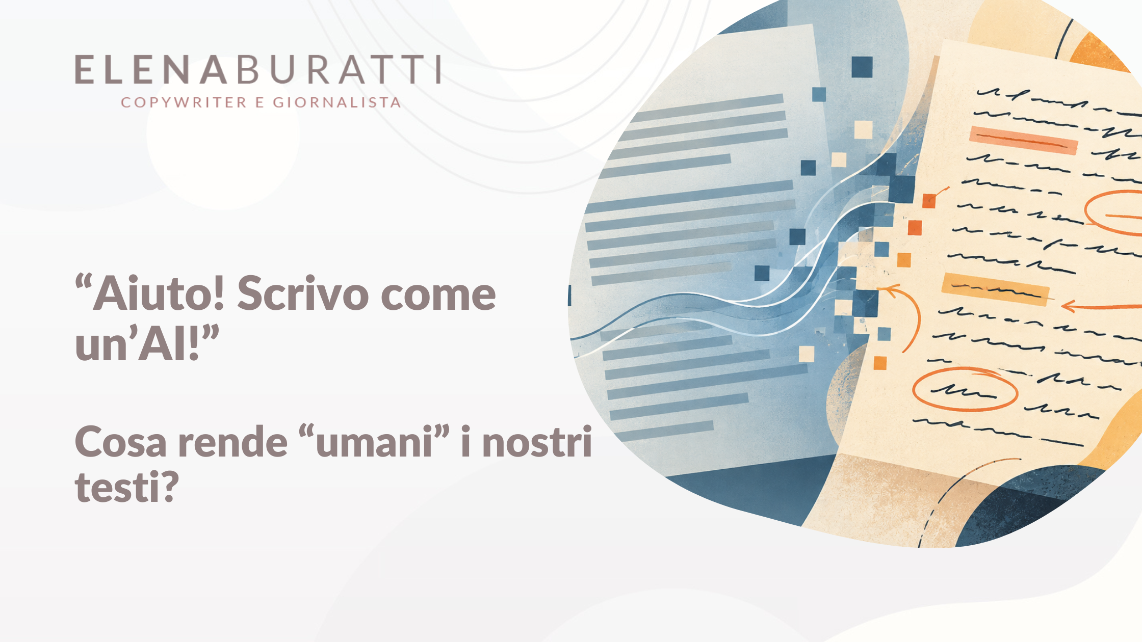 Una pagina digitale e una scritta a mano, messe a confronto